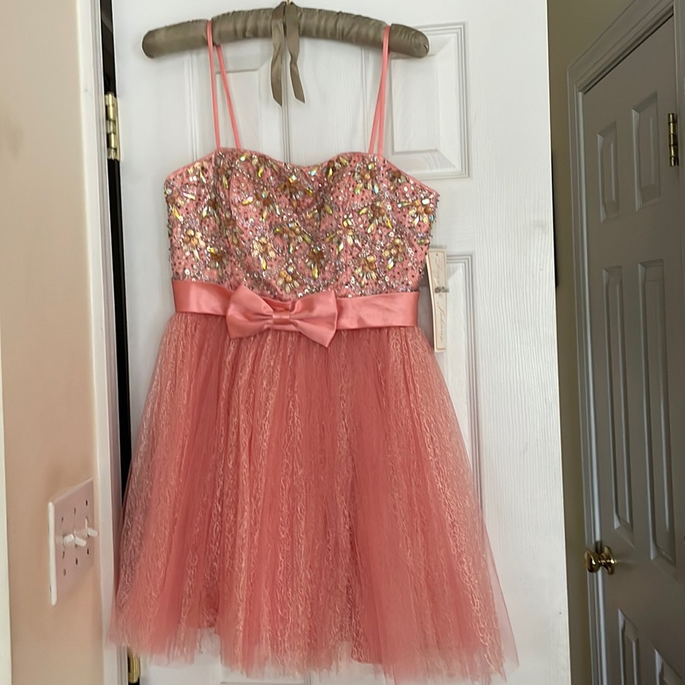 Coral prom dress